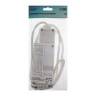 Удлинитель Luazon Lighting, 3 розетки, 1.8 м, 10 А, 2200 Вт, 3×1.5 мм2, с заземлением, с выключателем, белый - Фото 4