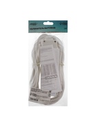 Удлинитель Luazon Lighting, 3 розетки, 5 м, 6 А, 1300 Вт, 3×0.75 мм2, с заземлением, с выключателем, белый - Фото 5