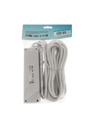 Удлинитель Luazon Lighting, 3 розетки, 7 м, 10 А, 2200 Вт, 3х0.75 мм2, с заземлением, с выключателем, белый - Фото 7