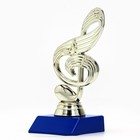 Кубок «Скрипичный ключ», наградная фигура, подставка пластик синяя, 18 х 6,5 х 6 см - фото 9810160