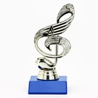 Кубок «Скрипичный ключ», наградная фигура, подставка пластик синяя, 18 х 6,5 х 6 см - Фото 2