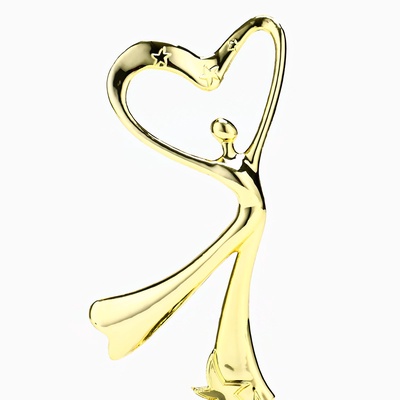 Кубок, наградная фигура «Танцор», подставка камень, 18×8×5 см