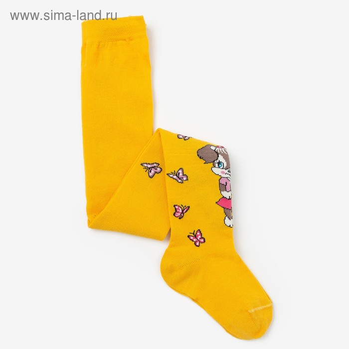 Колготки для девочки, цвет желтый, рост 86-92 см - Фото 1