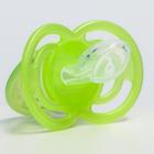 Соска-пустышка силиконовая ортодонтическая, + 6 мес., цвет зеленый - Фото 3