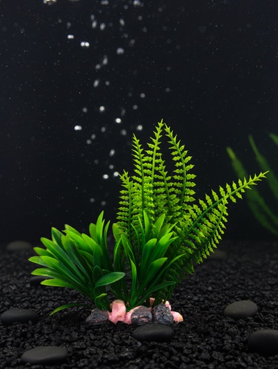 Растение искусственное аквариумное, на подставке под камень, 17×14×16 см