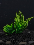 Растение искусственное аквариумное, на подставке под камень, 17×14×16 см - Фото 3