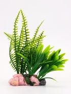 Растение искусственное аквариумное, на подставке под камень, 17×14×16 см - Фото 5