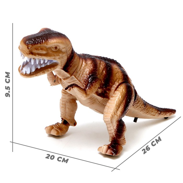 Динозавр «Рекс» работает от батареек, световые и звуковые эффекты, цвета МИКС - фото 1884689391