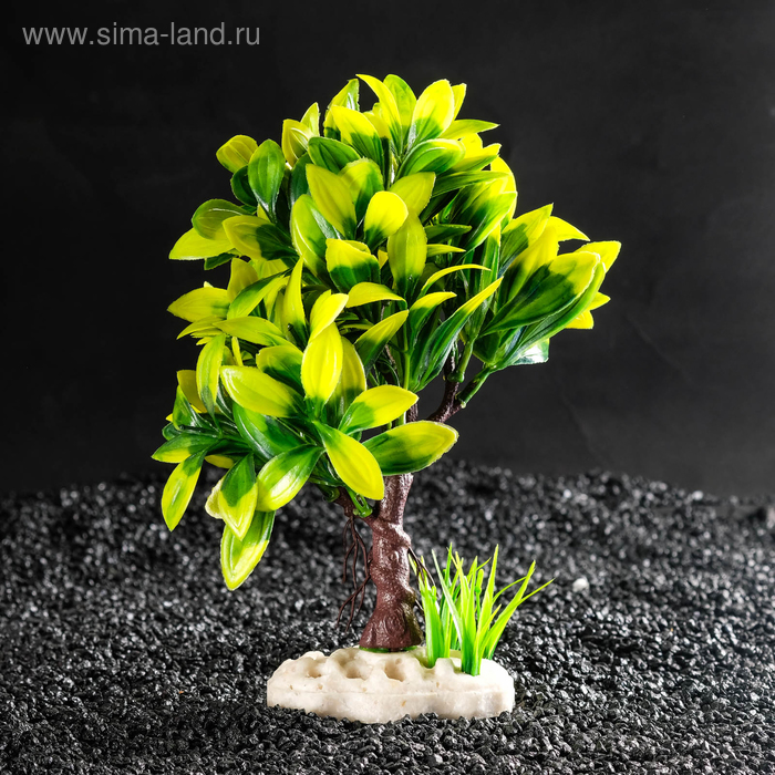 Растение искусственное аквариумное, 15.5×12×20.5 см - Фото 1