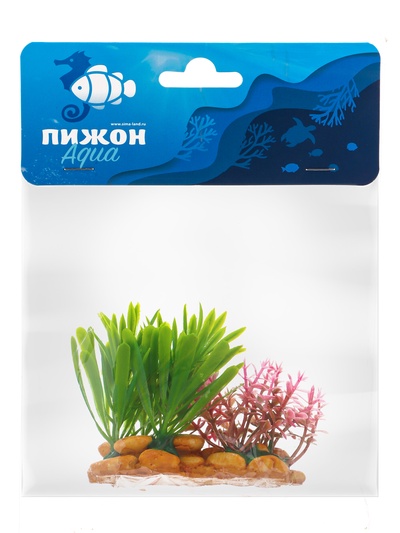 Растение искусственное аквариумное, на подставке под камень, 14×11×7 см