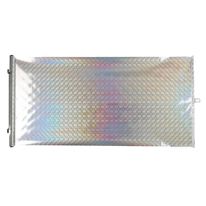 Автомобильная шторка на стекло, раздвижная 50 x 125 см, цвет хром - фото 1877429678