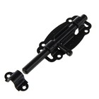 Задвижка дверная ЗД-100-Кр-S, чёрная, матовая - Фото 2