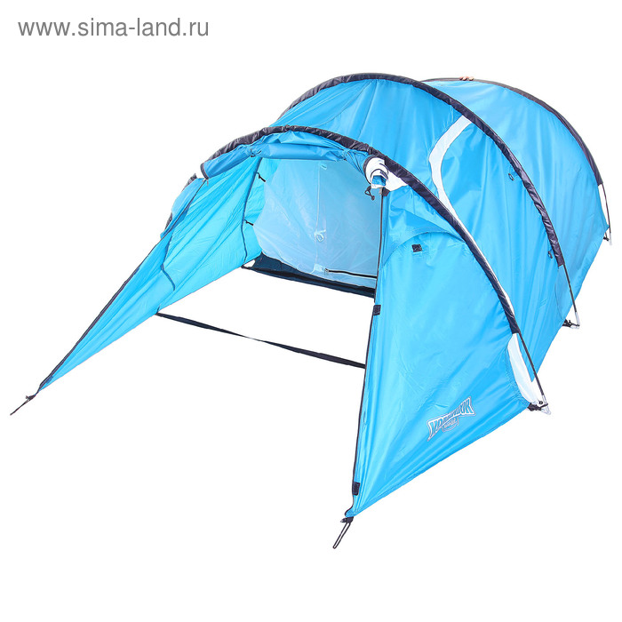 Палатка туристическая SIBERIA, 335 х 135 х 110 см, 2-х местная, цвет синий-айвори - Фото 1