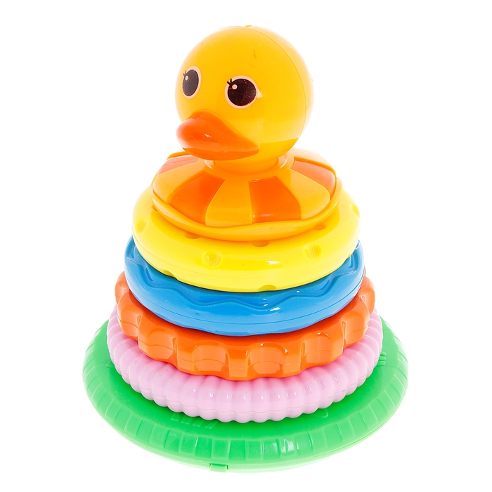 Пирамидка "Радужный утёнок" музыкальная - Фото 1