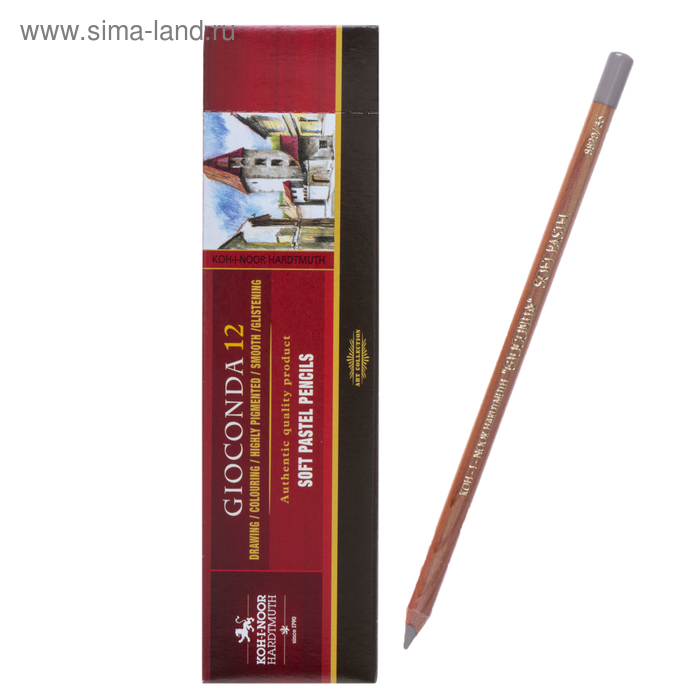 Пастель сухая в карандаше Koh-I-Noor GIOCONDA 8820/35 Soft Pastel, светло-серая - Фото 1