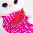 Мягкая игрушка "Кошечка Ли-Ли BABY" в розовом сарафане и с арбузиком, 20 см - Фото 3