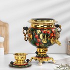 Набор посуды «Хохлома», 3 предмета: самовар 3 л, заварочный чайник 0.7 л, поднос - Фото 15