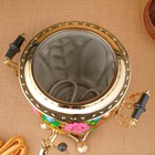 Набор посуды «Цветы на золотом», 3 предмета: самовар 3 л, заварочный чайник 0.7 л, поднос - Фото 6