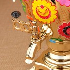 Набор «Цветы на золотом», жёлудь, 3 предмета, самовар 3 л, заварочный чайник 0,7 л, поднос - Фото 9