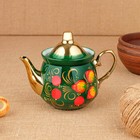 Набор посуды «Маки на зелёном», жёлудь, 3 предмета: самовар 3 л, заварочный чайник 0.7 л, поднос - Фото 21