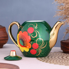 Набор посуды «Маки на зелёном», жёлудь, 3 предмета: самовар 3 л, заварочный чайник 0.7 л, поднос - Фото 10