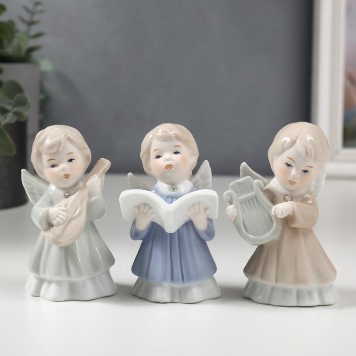 Сувенир керамика "Ангелы" набор 3 шт 10х5х5 см - Фото 1