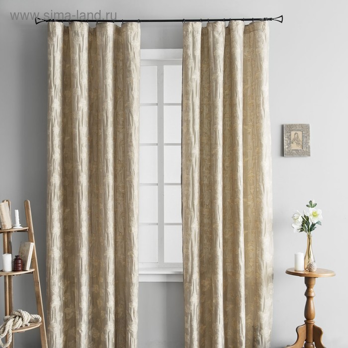 Комплект штор «Вендетта», размер 150 х 260 см - 2 шт., цвет бежевый - Фото 1