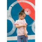 Футболка для девочки MINAKU "Рюши", вид 1, рост 98-104 см, цвет светло-розовый - Фото 2