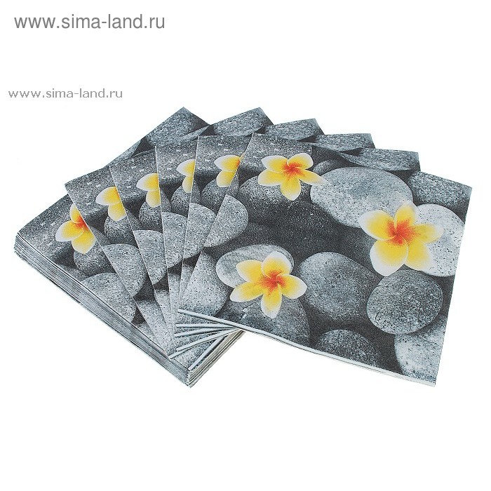 Салфетки бумажные (набор 20 шт.) 33×33 см Кувшинки - Фото 1