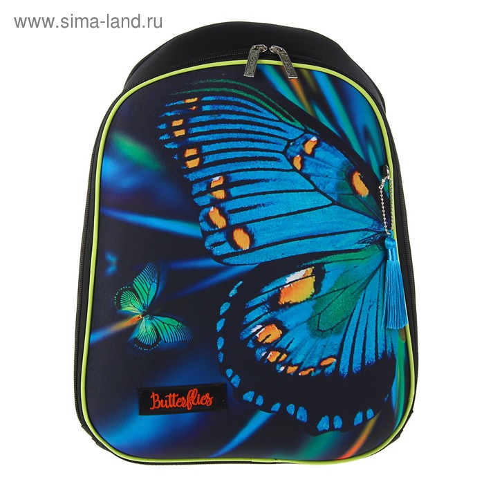 Рюкзак каркасный Hatber Ergonomic 37 х 29 х 17 см, для девочки, Butterfly - Фото 1