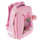 Рюкзак каркасный Hatber Ergonomic 37 х 29 х 17 см, для девочки, «Совушка», розовый - Фото 2