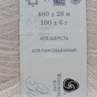 Пряжа "Ангорская тёплая" 40% шерсть, 60% акрил 480м/100гр (08 св. серый) - Фото 3
