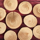 Спил дерева «Еловый», круглый, d=3-4 см, h=3,5 мм - Фото 1