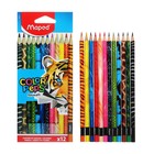 Карандаши трёхгранные 12 цветов, Maped Color Peps Animals - Фото 3