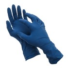 Перчатки A.D.M. латексные неопудренные, размер XL, 50 шт/уп, цвет синий - Фото 1