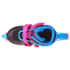 Роликовые коньки раздвижные, колеса PVC 64 мм, пластиковая рама, black/blue/pink р.34-37 - Фото 7