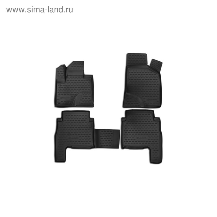 Коврики 3D в салон HYUNDAI Santa Fe 05/2010-2012, 4 шт. (полиуретан) - Фото 1