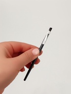 Кисть для макияжа, скошенная, 13(± 1) см, чёрная - Фото 2