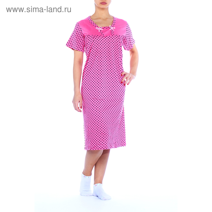 Сорочка женская с короткими рукавами, цвет МИКС, размер 48 - Фото 1