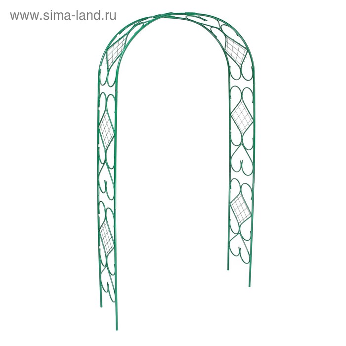 Арка садовая, разборная, 240 × 120 × 36 см, разборная, металл, зелёная - Фото 1