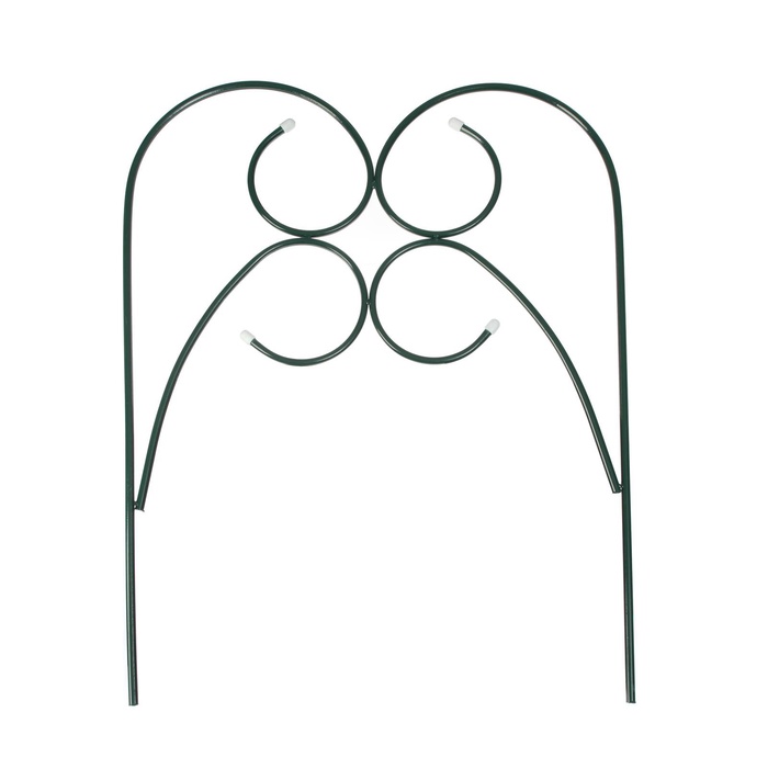 Ограждение декоративное, 75×340 см, 5 секций, металл, зелёное, «Садовод»