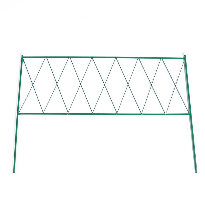 Ограждение декоративное, 70×482 см, 5 секций, металл, зелёное, «Буби»