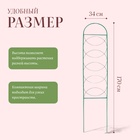 Шпалера, 170 × 34 × 1 см, металл, зелёная, «Кружок» 3671316