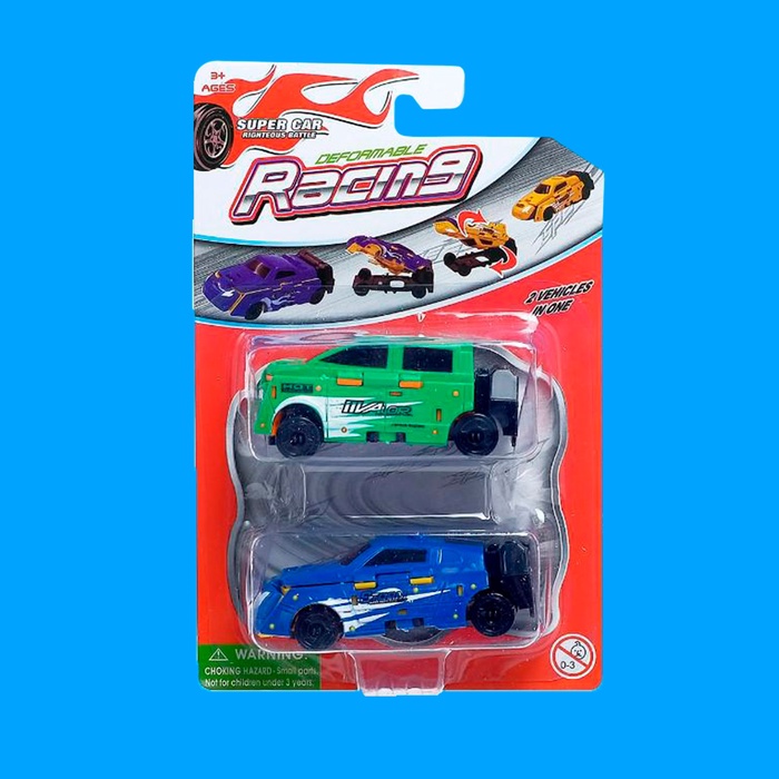 Машина «Гонка», трансформируется, набор 2 штуки, МИКС - фото 51909676