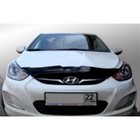 Дефлектор капота темный HYUNDAI SOLARIS 2010-2014 (короткий), NLD.SHYSOL1012S - Фото 1