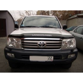 Дефлектор капота темный Toyota LAND CRUISER 100 1998-2016, (Logo), NLD.STOLCR9812L