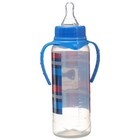 Бутылочка для кормления «Маленький джентльмен», классическое горло, с ручками, 250 мл., от 0 мес., цвет синий - Фото 3