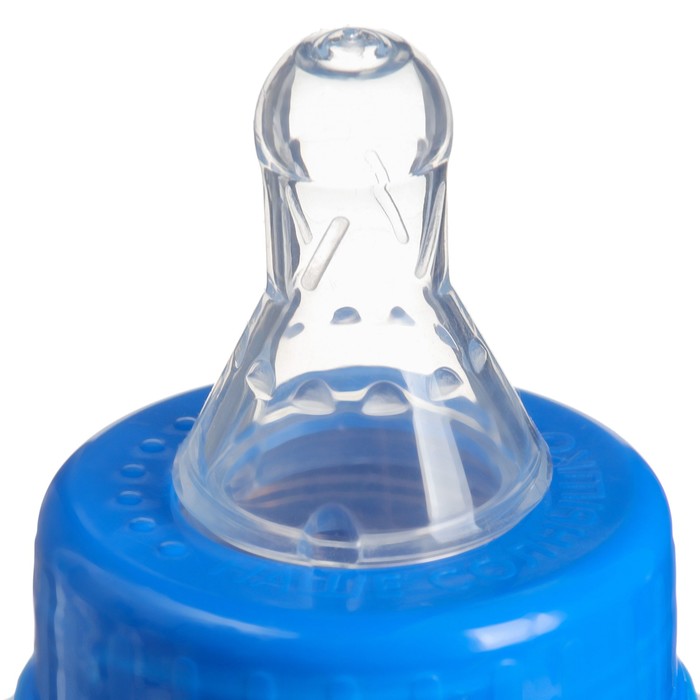 Бутылочка для кормления «Маленький джентльмен», классическое горло, с ручками, 250 мл., от 0 мес., цвет синий - фото 1877430510