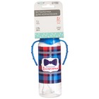 Бутылочка для кормления «Маленький джентльмен», классическое горло, с ручками, 250 мл., от 0 мес., цвет синий - Фото 9