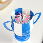 Свеча для торта музыкальная "Кубок", сине- белая - фото 9064237